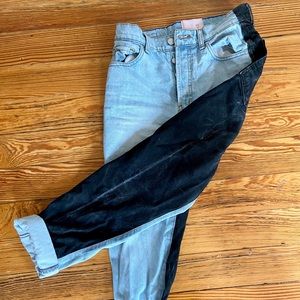 Two-toned boyfriend jeans